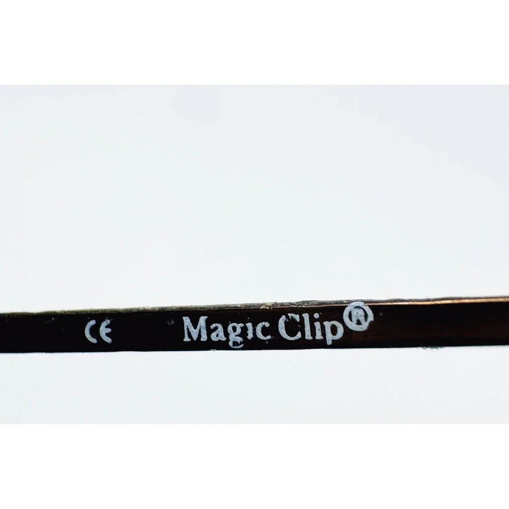 Magic Clip Eyeglasses Mens Brown Rimless M 265S BRN 50-19-145 50mm